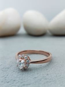 Bague de fiançailles solitaire personnalisable, garantie 100% satisfaction, diamant VVS, argent 925, GIA, cadeau de fête - Product Image 4