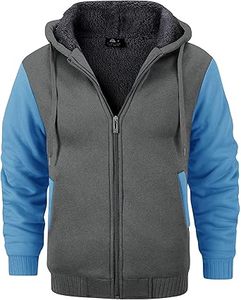 Sudaderas con capucha informales de invierno para hombre, Color sólido, 100% algodón, forro polar, ajuste Regular, secado rápido y transpirable, alta calidad - Product Image 3