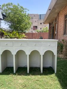 โต๊ะคอนโซลไม้โค้งเฟอร์นิเจอร์เก่าดีไซน์ที่เป็นเอกลักษณ์โต๊ะคอนโซลไม้คุณภาพสูงสำหรับบ้านวิลล่าอพาร์ทเมนต์หรือของตกแต่งบาร์ - Product Image 5