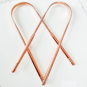 Traditional Copper <b>Tongue</b> <b>Cleaner</b> Used In Ayurveda For Maintaining Oral Hygiene And Supporting Digestive Wellness - Product Image 6