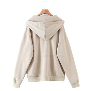 เสื้อฮู้ดซิปผู้หญิงคุณภาพดีที่สุด ผ้าฝ้าย 100% กันลม มีฮู้ด โลโก้ด้านหน้า เหมาะสำหรับฤดูหนาว ลดราคาออนไลน์ - Product Image 2