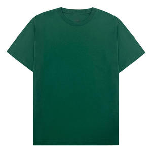 OEM logotipo personalizado bordado Diseño impreso 180g transfronterizo puro algodón placa ligera ancho abierto mejorado color sólido camiseta - Product Image 3