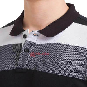 T-shirts polo personnalisés de haute qualité pour hommes, Vente en gros à motif solide OEM Chemises en toile en coton et polyester à logo personnalisé bon marché - Product Image 5