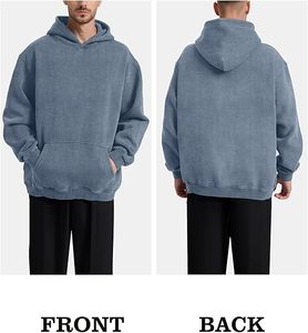 Sudadera con Capucha para Hombre, Estilo Lavado Ácido, Hecha con Felpa de Alta Calidad y Diseño Holgado Personalizado para un Look Diario Cómodo - Product Image 2