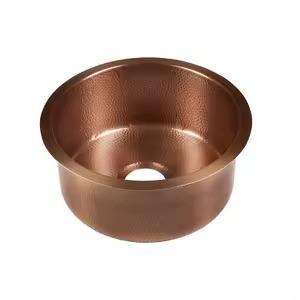 Évier design en cuivre avec finition martelée durable, tendance et idéal pour les intérieurs contemporains avec appel élégant - Product Image 3