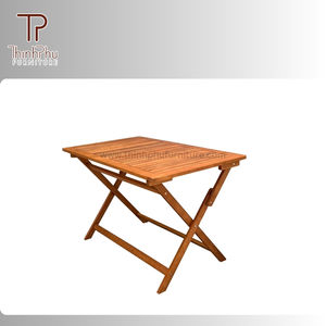 Acacia Meubles De Jardin Table Pliable pour Cuisine Villa Cour Hôtel Salle À Manger Loisirs Restaurant En Plein Air Use- VietNam - Product Image 2