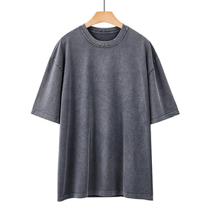 Venta al por mayor personalizado algodón ácido lavado Camiseta para los hombres de alta calidad transpirable tela de gran tamaño Fit - Product Image 6