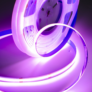 Fabricación de luces uniformes blancas cálidas de alto brillo direccionables 384 Leds/M Dc 12V 24V Cob <span class=keywords><strong>Led</strong></span> Strip 8mm Ra90 Spotless Strip - Product Image 4