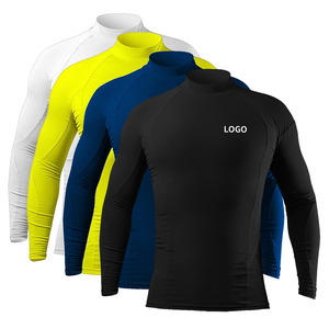 New Arrival <b>Rash</b> <b>Vest</b> <b>Long</b> <b>Sleeve</b> Compression Shirt Solid Color Rashguard UPF50+ Women Man <b>Rash</b> Guard - Product Image 1