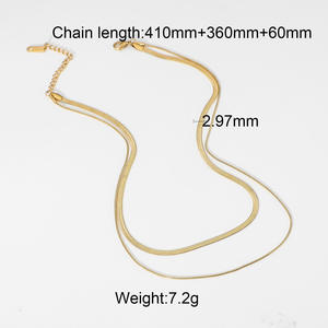 Collier en argent sterling plaqué or 18 carats, chaîne cubaine et chaîne serpent, avec diamants de laboratoire, style hip-hop pour femmes et hommes - Product Image 3