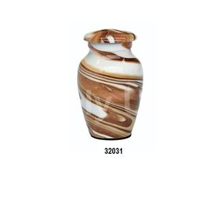 Urna de cremación de recuerdo con acabado de mármol hermoso de la mejor calidad para cenizas de adultos con tapa y bolsa de terciopelo gratis - Product Image 3