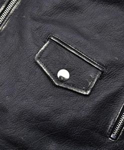 Gilet en cuir de motard pour homme avec gilet en cuir de vache pour style vieilli vintage - Product Image 5