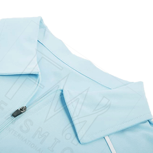 <b>Women's</b> Zip-up Neck Golf <b>for</b> <b>Polo</b> T-<b>Shirts</b> 100% Cotton <b>Long</b> <b>Sleeves</b> Private Label Plus Size Jersey Fabric - Product Image 4