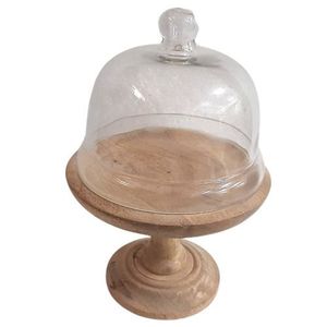Top émail fait à la main mangue en bois gâteau affichage piédestal servant tasse gâteau support pour la maison Restaurants fête utilisation - Product Image 5
