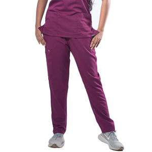 Taille haute femmes décontracté gommage pantalon soins infirmiers hôpital uniforme femme haut gommage ensembles Cargo pantalon vêtements de travail costume - Product Image 4