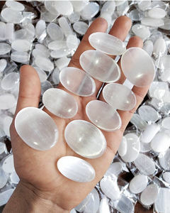 Cabujón de selenita natural, piedras preciosas sueltas, piedras preciosas de tamaño libre, llamativas, de alta calidad para la fabricación de joyas - Product Image 2