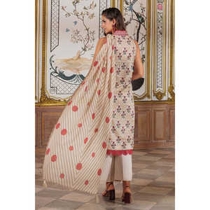 Traje de 3 Piezas para Mujer con Estampado Floral y Cuello Bordado CL-62163 - Product Image 3