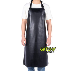 Brun Usine Fourniture Directe En Cuir Pu Étanche Tablier Couverture De Bouteille Multi-fonctionnel Pique-Nique Bbq Cuisson Résistant À L'huile Tablier De Travail - Product Image 2