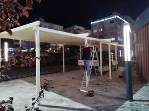 SISTEMA DE PERGOLA RETRÁCTIL, Pérgola Moderna de Aleación de Aluminio, Toldo para Exteriores, Gazebo, Techo de Jardín, Sombra para el Hogar y el Jardín - Product Image 1