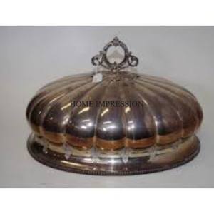 Latón antiguo acabado único diseñador Vintage grabado Metal comida cúpula mesa de comedor centro de mesa Hotel y restaurante suministros - Product Image 6