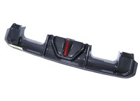 Diffuser Belakang LED untuk BMW G80 G82 M3 M4 2022+ Serat Karbon Bibir Bumper Belakang S9