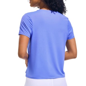 Coolest Crop Style Slim Fit Crew <b>Neck</b> Yoga <b>Tops</b> Casual and Formal wear <b>Top</b> Female Fitness Tee Training Blouse - Product Image 2