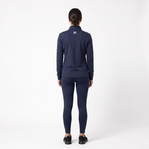 Kit uniforme d'instructeur de fitness en polyester et élasthanne avec poches zippées, logo personnalisé brodé, vente en gros OEM - Product Image 2