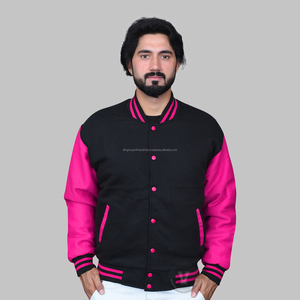 Veste universitaire tendance pour hommes en molleton de coton unisexe très vendu en vrac OEM tout dernier bouton couvert unisexe Letterman Design - Product Image 1