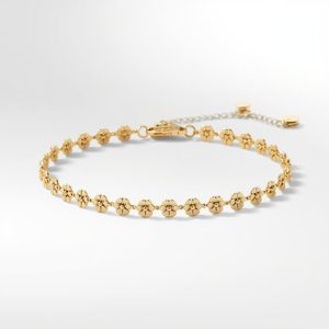 Pulsera de Oro Sólido de 9K con Diseño Floral de Lujo para Mujer, Certificada por GIA, Diseño de Cadena con Flores, Joyería de Oro Real, Fabricante OEM - Product Image 2