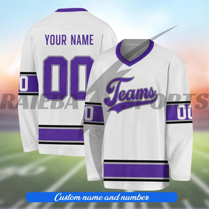 Ensemble d'uniformes de hockey sur glace de qualité supérieure, respirants, anti-humidité, antibactériens, 100 % polyester, vente en gros d'usine, personnalisables - Product Image 3