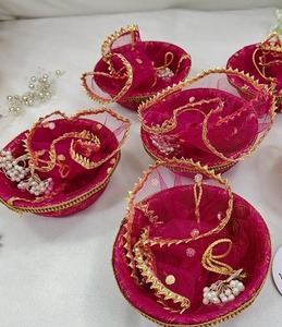 ของขวัญตาข่ายห่อชามหวานของขวัญงานแต่งงานอินเดีย haldi Mehndi ของขวัญคริสต์มาสดิวาลีกล่องเครื่องประดับงานเลี้ยงพิธีขึ้นบ้านใหม่ - Product Image 6