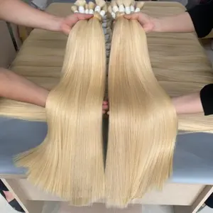 2023 top selling smooth blonde straight bulk Vietnamese hair natural hair fast shipping