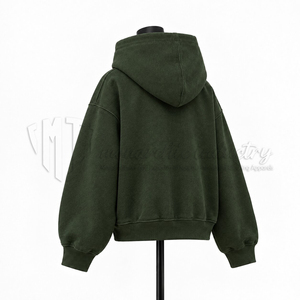 Sweat-shirt à capuche vert pour femme, broderie artisanale motif Journée de la Terre, décontracté, manches longues, tricot écologique - Product Image 5