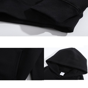 ผ้าฟลีซผสมผ้าฝ้ายเนื้อนุ่มพิเศษแบบสั่งทำพิเศษ พร้อมผ้าด้านในที่ขัดเรียบเพื่อความอบอุ่นเป็นพิเศษ กระเป๋าหน้าแบบกระเป๋าจิงโจ้ ขอบแขนและชายเสื้อแบบริบ - Product Image 4