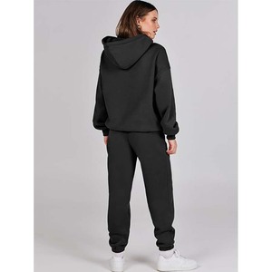 Ropa de calle para niñas Trajes de 2 piezas Mujeres Venta al por mayor Sudadera con capucha Chándal Pantalones de chándal de gran tamaño Todos los colores Conjuntos de chándal personalizados - Product Image 4