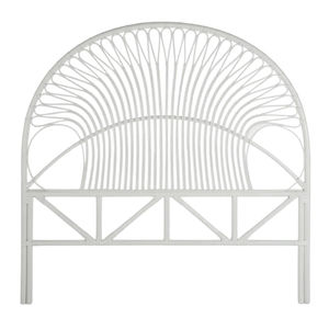 Cabecero Arqueado de Ratán con Flores Blancas para Dormitorio, Venta Directa de Fábrica, Cabecero de Ratán Estilo Boho con Buen Precio, Vietnam - Product Image 1
