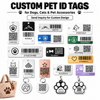 Individuell Lasergravierte Metall-QR-Code-Logo-Etiketten Tragbare QR-Code-Etiketten für Gepäck Koffer Haustier-Anti-Verlust-Zubehör