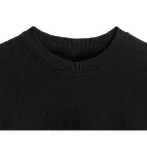 Men's Premium 100% Cotton Fleece O-<b>Neck</b> Pullover Sweatshirt Eco-Friendly Breathable Solid Knitted Embossed Printed Design Front - Product Image 2