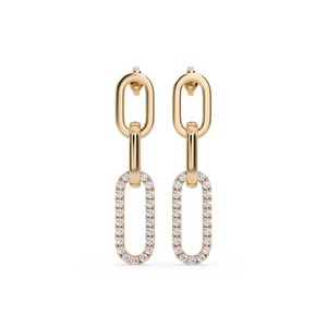 Pendientes Minimalistas con Corte Redondo en Forma de Clip, Diamante Cultivado en Laboratorio de 0.70 Ct en Platino, para Uso Diario, Regalo - Product Image 1