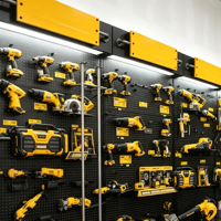 Étagère murale modulaire en métal robuste pour outils, présentoir de quincaillerie pour magasin de détail, support d'affichage pour outils électriques