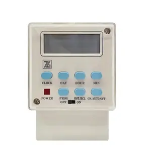 AC/DC 24V Multi-Function DIN Rail LCD Digital Timer Switch, Weekly Program Time Switch