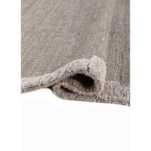 Tapis en laine tissée plate Nomadic Threads PDJW-122 gris et noir, doux, pour la décoration intérieure du salon, de la salle à manger et de l'extérieur, en jute - Product Image 2