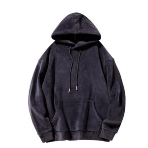 <b>Men's</b> Winter Solid Oversized <b>Thick</b> <b>Fleece</b> Hoodie Premium Warm Comfortable Stylish Casual Streetwear Pullover High Quality - Product Image 2