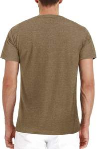 <b>Mens</b> Casual Short Sleeve Henley <b>Shirts</b> <b>with</b> <b>Pocket</b> 100% Cotton Anti-UV & Eco-Friendly - Product Image 2