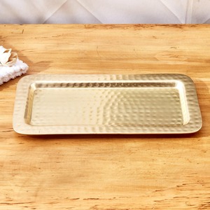 Plateau de service profond rectangulaire classique plateau en métal décoratif de luxe personnalisé fait à la main pour la nourriture - Product Image 3