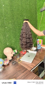 ผมหยักศกแบบเรมี่ผมคน100% ผมชาวอินเดียบริสุทธิ์ผมเรมี่ช่อเดียวทอผมบริสุทธิ์สีดำ - Product Image 2