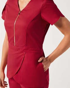 Uniformes de sarga con bolsillos de poliéster y algodón antiarrugas transpirables para médicos de enfermería - Product Image 4