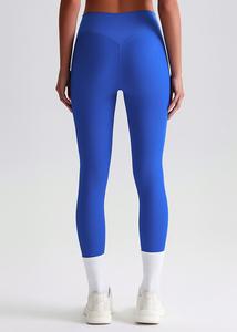 Mallas de Yoga de cintura cruzada acanalada de alta calidad para mujer, mallas deportivas de alta elasticidad para entrenamiento al aire libre - Product Image 3