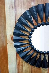 Espejo de pared clásico para el hogar, espejo decorativo de color azul, montado en la pared, de forma redonda, para Hotel y baño - Product Image 3