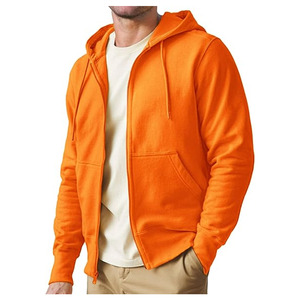 Men Winter Hoodie Sweatshirt Fleece Knitted Fabric <b>Design</b> Pullover Pocket Zipper Custom Logo Printing 100% Cotton Breathable - Product Image 3